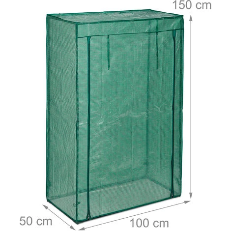 Relaxdays Serre De Jardin Tomate, Balcon, Protection, Bâche, HLP 150x100x50 Cm, Acier, PE, Vert 7 Relaxdays Serre De Jardin Tomate, Balcon, Protection, Bâche, HLP 150x100x50 Cm, Acier, PE, Vert – Image 5