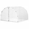 Outsunny Serre De Jardin Tunnel Surface Sol 8,38 M² Châssis Tubulaire Renforcé 24 Mm Double Porte Avec Poignées Blanc - Blanc -France Serre de jardin Soldes 2022 52476555 1