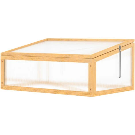 Outsunny Mini Serre De Jardin Serre à Tomates Dim. 90L X 60l X 40H Cm Toit Ouvrable Panneaux De Polycarbonate Bois Sapin Pré-huilé - Beige 3 Outsunny Mini Serre De Jardin Serre à Tomates Dim. 90L X 60l X 40H Cm Toit Ouvrable Panneaux De Polycarbonate Bois Sapin Pré-huilé - Beige