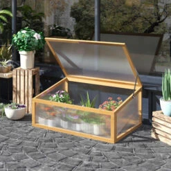 Outsunny Mini Serre De Jardin Serre à Tomates Dim. 90L X 60l X 40H Cm Toit Ouvrable Panneaux De Polycarbonate Bois Sapin Pré-huilé - Beige 8 Outsunny Mini Serre De Jardin Serre à Tomates Dim. 90L X 60l X 40H Cm Toit Ouvrable Panneaux De Polycarbonate Bois Sapin Pré-huilé - Beige -France Serre de jardin Soldes 2022 52476579 2