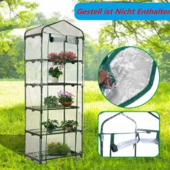 MERKMAK Mini Serre Elargie Pour L'Exterieur Interieur, Couverture De Petites Serres Vegetales, Couverture En Pvc Transparente Pour Serre 69x49x92Cm (Sans Etagere) -France Serre de jardin Soldes 2022 52477734 2