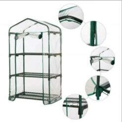 MERKMAK Mini Serre Elargie Pour L'Exterieur Interieur, Couverture De Petites Serres Vegetales, Couverture En Pvc Transparente Pour Serre 69x49x92Cm (Sans Etagere) -France Serre de jardin Soldes 2022 52477734 4