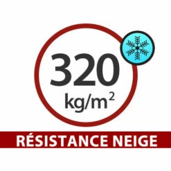 DANCOVER Extension De Serre En Polycarbonate, TITAN Arch+ 320, 6m², 3x2m, Argent - Argenté