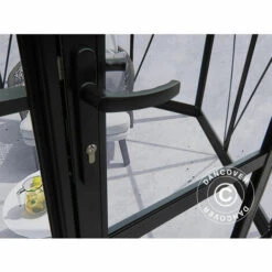 DANCOVER Kiosque De Jardin En Verre Hexagonale 7,2m², 3,04x2,63x2,73m Avec Socle, Noir - Noir 9 DANCOVER Kiosque De Jardin En Verre Hexagonale 7,2m², 3,04x2,63x2,73m Avec Socle, Noir - Noir -France Serre de jardin Soldes 2022 52664424 4