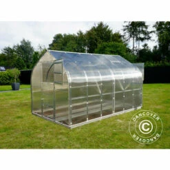 DANCOVER Serre En Polycarbonate TITAN Dome 320, 10m², 2,5x4m, Argent - Argenté -France Serre de jardin Soldes 2022 52664557 4