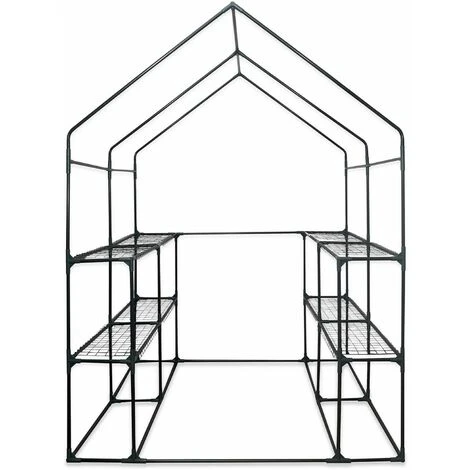 ALICE'S GARDEN Serre De Jardin Basilic 2m² Avec 8 étagères En Polyéthylène - Vert 6 ALICE'S GARDEN Serre De Jardin Basilic 2m² Avec 8 étagères En Polyéthylène - Vert – Image 4