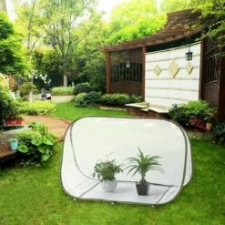 SUPERMARKET Mini Serre De Jardin En Plastique, Serre De Jardin PVC Transparent, Housse D'hivernage Protection, Terrasse Serre Pour Tomate Balcon, Plantez Herbes Fleurs Intérieur Et Extérieur 52cm×62cm×90cm,une Pièce，Superma -France Serre de jardin Soldes 2022 53315053 3