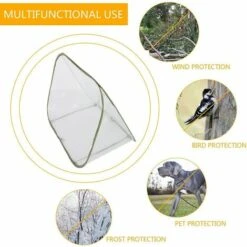 SUPERMARKET Mini Serre De Jardin En Plastique, Serre De Jardin PVC Transparent, Housse D'hivernage Protection, Terrasse Serre Pour Tomate Balcon, Plantez Herbes Fleurs Intérieur Et Extérieur 52cm×62cm×90cm,une Pièce，Superma -France Serre de jardin Soldes 2022 53315053 5