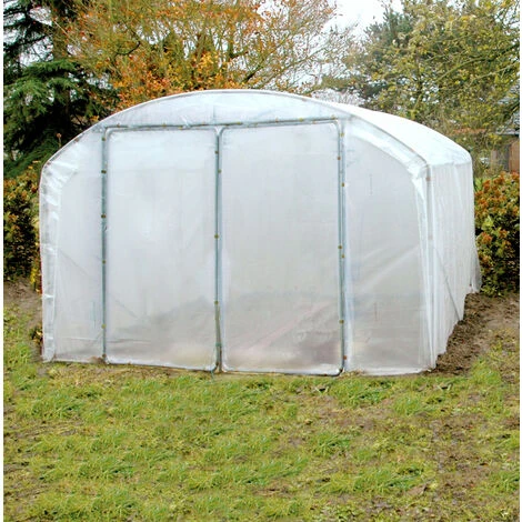 ATOUT LOISIR Serre Tunnel Deschamps Pieds Droits Larg 4 M Pas à 1.50 M, L 4.50 M, Type 200 Microns Incolore Plasticlair , Façade Pas De Façade Ni De Porte, Support De Culture Oui 4 ATOUT LOISIR Serre Tunnel Deschamps Pieds Droits Larg 4 M Pas à 1.50 M, L 4.50 M, Type 200 Microns Incolore Plasticlair , Façade Pas De Façade Ni De Porte, Support De Culture Oui – Image 2