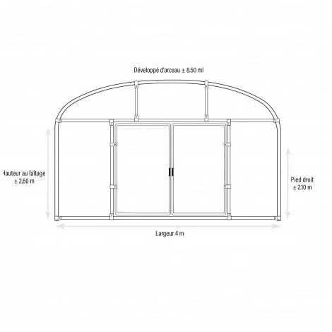 ATOUT LOISIR Serre Tunnel Deschamps Pieds Droits Larg 4 M Pas à 1.50 M, L 4.50 M, Type 200 Microns Incolore Plasticlair , Façade Pas De Façade Ni De Porte, Support De Culture Oui 7 ATOUT LOISIR Serre Tunnel Deschamps Pieds Droits Larg 4 M Pas à 1.50 M, L 4.50 M, Type 200 Microns Incolore Plasticlair , Façade Pas De Façade Ni De Porte, Support De Culture Oui – Image 5