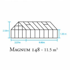 HALLS Serre Polycarbonate Magnum 148 - 11.50 M², Couleur Noir, Base Sans Base - Noir 11 HALLS Serre Polycarbonate Magnum 148 - 11.50 M², Couleur Noir, Base Sans Base - Noir -France Serre de jardin Soldes 2022 53451320 5