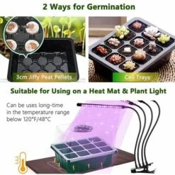 HKLFFJA Mini Plantes Serre, 20 étiquettes, 2 Outils,10 Pièces 120 Cellules Intérieure Plateau Semis Avec Couvercles Rehaussés, Boîte De Plantation De Semis Durable -France Serre de jardin Soldes 2022 53555602 5