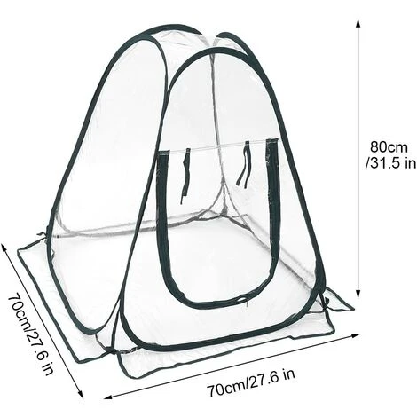 BARES Portable Serre Tente Mini Jardin Imperméable Plantes Et Fleurs Couverture Tente Transparent PVC À Effet De Serre 5 BARES Portable Serre Tente Mini Jardin Imperméable Plantes Et Fleurs Couverture Tente Transparent PVC À Effet De Serre – Image 3