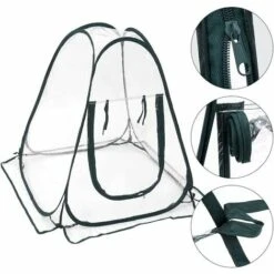 BARES Portable Serre Tente Mini Jardin Imperméable Plantes Et Fleurs Couverture Tente Transparent PVC À Effet De Serre 11 BARES Portable Serre Tente Mini Jardin Imperméable Plantes Et Fleurs Couverture Tente Transparent PVC À Effet De Serre -France Serre de jardin Soldes 2022 53560675 5