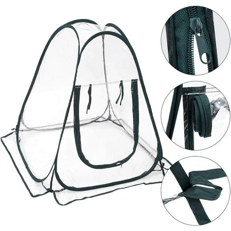 BARES Portable Serre Tente Mini Jardin Imperméable Plantes Et Fleurs Couverture Tente Transparent PVC À Effet De Serre 7 BARES Portable Serre Tente Mini Jardin Imperméable Plantes Et Fleurs Couverture Tente Transparent PVC À Effet De Serre – Image 5