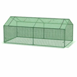 Outsunny Mini Serre De Jardin Serre à Tomates 1,8L X 0,9l X 0,7H M Métal Thermolaqué PE Haute Densité Fenêtre Moustiquaire Intégrées Vert -France Serre de jardin Soldes 2022 53591962 5