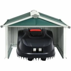 LANGRAY Abri Tondeuse Robot De Jardin 92x97x63 Cm Acier Galvanisé Vert Maison & Jardin -France Serre de jardin Soldes 2022 53826570 3
