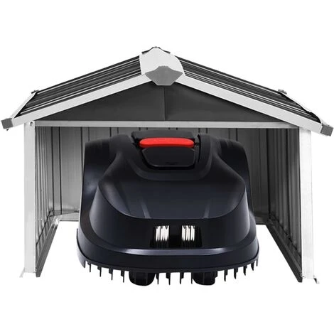 LANGRAY Abri Pour Robot De Jardin 92x97x63cm Acier Galvanisé Anthracite Maison & Jardin 5 LANGRAY Abri Pour Robot De Jardin 92x97x63cm Acier Galvanisé Anthracite Maison & Jardin – Image 3