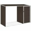 LANGRAY Abri à Bois De Jardin Marron 245x98x159 Cm Acier Galvanisé Maison & Jardin 2 LANGRAY Abri à Bois De Jardin Marron 245x98x159 Cm Acier Galvanisé Maison & Jardin -France Serre de jardin Soldes 2022 53826588 1