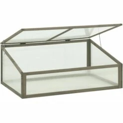 LANGRAY Serre 100x65x40 Cm Bois De Sapin Maison & Jardin -France Serre de jardin Soldes 2022 53826709 5