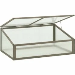 Hommoo Serre 100x65x40 Cm Bois De Sapin -France Serre de jardin Soldes 2022 54152172 4