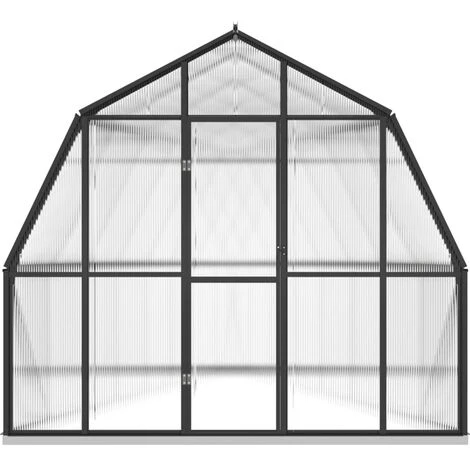 VidaXL Serre Avec Cadre De Base Anthracite 13,31 M² Aluminium - Anthracite 5 VidaXL Serre Avec Cadre De Base Anthracite 13,31 M² Aluminium - Anthracite – Image 3