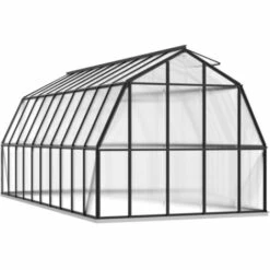 YOUTHUP Serre Avec Cadre De Base Anthracite 16,64 M² Aluminium - Anthracite -France Serre de jardin Soldes 2022 54514495 4