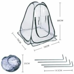 Mini Pop Up Serre,Triomphe Serre De Jardin Balcon, Mini-Tente De Serre, Serres De Culture En PVC De Intérieur Ou Extérieur, Tente Fleur Abri Pour Plantes De Jardin 70 X 70 X 80 Cm -France Serre de jardin Soldes 2022 54678088 2