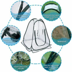Mini Pop Up Serre,Triomphe Serre De Jardin Balcon, Mini-Tente De Serre, Serres De Culture En PVC De Intérieur Ou Extérieur, Tente Fleur Abri Pour Plantes De Jardin 70 X 70 X 80 Cm -France Serre de jardin Soldes 2022 54678088 4