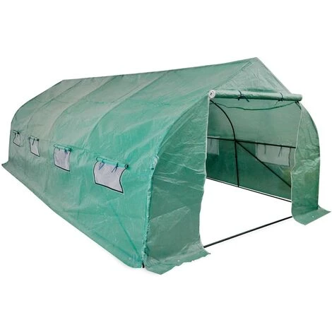 VidaXL Serre Portable Cadre En Acier 18 M² - Vert 3 VidaXL Serre Portable Cadre En Acier 18 M² - Vert