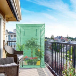 Hengda Serre De Jardin PE Film Grillagé, Pour Jardin Et Balcon (100x50x150cm) - Vert -France Serre de jardin Soldes 2022 54889985 4