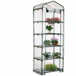 SUPERMARKET PVC Couvercle, Serre De Jardin, Avec Bâche Amovible Balcon Terrasse Tente, Étanche Et Anti-UV, Pour Faire Pousser Et Protéger Plantes (Non Compris Le Support En Fer),Superma,vert