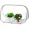 SUPERMARKET Petit Serre De Jardin Mini Pop Up Serre Protection Plantes Tente Fleur Abri Backyard Balcon Terrasse Serres De Culture En PVC Pour Intérieur Ou Extérieur 90x52x62 Cm,Superma,transparent+vert