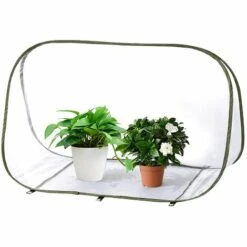 SUPERMARKET Petit Serre De Jardin Mini Pop Up Serre Protection Plantes Tente Fleur Abri Backyard Balcon Terrasse Serres De Culture En PVC Pour Intérieur Ou Extérieur 90x52x62 Cm,Superma,transparent+vert
