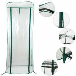 SUPERMARKET Mini Serre Balcon,Serre De Jardin Solide En PVC,Tissu Imperméable Transparent Amovible,pour La Plantation Intérieure Et Extérieure,Pot,Fleurs,Superma,(3 Couches) -France Serre de jardin Soldes 2022 54902710 3