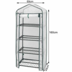 PETITES ECREVISSES Mini Serre De Jardin En PVC Avec 4 Étagères 69x49x160cm Pour Semis Fleurs Culture De Plantes - Blanc -France Serre de jardin Soldes 2022 55495832 2