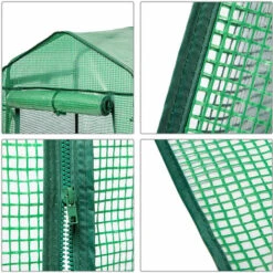 PETITES ECREVISSES Mini Serre De Jardin En PVC Avec 4 Étagères 69x49x160cm Pour Semis Fleurs Culture De Plantes - Vert -France Serre de jardin Soldes 2022 55495839 3