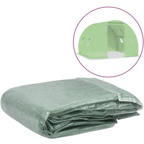 INLIFE Couverture De Remplacement De Serre (6 M²) 200x300x200 Cm Vert 4 INLIFE Couverture De Remplacement De Serre (6 M²) 200x300x200 Cm Vert – Image 2