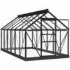 INLIFE Serre En Verre Anthracite 155x298x191 Cm Aluminium 2 INLIFE Serre En Verre Anthracite 155x298x191 Cm Aluminium -France Serre de jardin Soldes 2022 55643843 1