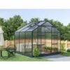 VENTE-UNIQUE.COM Serre De Jardin En Polycarbonate De 5,9 M² Avec Embase - Anthracite - ANISSA - Gris Anthracite -France Serre de jardin Soldes 2022 55881389 1