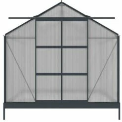 VENTE-UNIQUE.COM Serre De Jardin En Polycarbonate De 5,9 M² Avec Embase - Anthracite - ANISSA - Gris Anthracite -France Serre de jardin Soldes 2022 55881389 3
