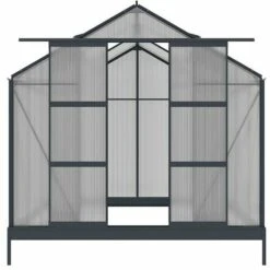 VENTE-UNIQUE.COM Serre De Jardin En Polycarbonate De 5,9 M² Avec Embase - Anthracite - ANISSA - Gris Anthracite -France Serre de jardin Soldes 2022 55881389 4