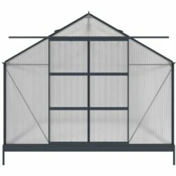VENTE-UNIQUE.COM Serre De Jardin En Polycarbonate De 13 M² Avec Embase - Anthracite - KALIDA - Gris Anthracite -France Serre de jardin Soldes 2022 55882572 3