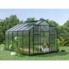 VENTE-UNIQUE.COM Serre De Jardin En Polycarbonate De 9 M² Avec Embase - Vert - COROLLE II - Vert Sapin -France Serre de jardin Soldes 2022 55883128 1