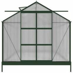 VENTE-UNIQUE.COM Serre De Jardin En Polycarbonate De 9 M² Avec Embase - Vert - COROLLE II - Vert Sapin -France Serre de jardin Soldes 2022 55883128 3