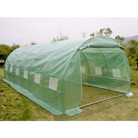 VENTE-UNIQUE.COM Serre Tunnel Avec Structure En Acier 18 M² - L600 X L300 X H200 Cm - IPOMEA - Vert 3 VENTE-UNIQUE.COM Serre Tunnel Avec Structure En Acier 18 M² - L600 X L300 X H200 Cm - IPOMEA - Vert