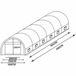 VENTE-UNIQUE.COM Serre Tunnel Avec Structure En Acier 18 M² - L600 X L300 X H200 Cm - IPOMEA - Vert 7 VENTE-UNIQUE.COM Serre Tunnel Avec Structure En Acier 18 M² - L600 X L300 X H200 Cm - IPOMEA - Vert -France Serre de jardin Soldes 2022 55883187 3