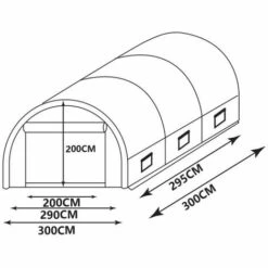 VENTE-UNIQUE.COM Serre Tunnel Avec Structure En Acier 9 M² - L300 X L300 X H200 Cm - IPOMEA - Vert 7 VENTE-UNIQUE.COM Serre Tunnel Avec Structure En Acier 9 M² - L300 X L300 X H200 Cm - IPOMEA - Vert -France Serre de jardin Soldes 2022 55883852 3