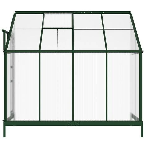 VENTE-UNIQUE.COM Serre De Jardin Adossée En Polycarbonate De 2,9m² Avec Embase - Vert - ZENAIS - Vert Sapin 6 VENTE-UNIQUE.COM Serre De Jardin Adossée En Polycarbonate De 2,9m² Avec Embase - Vert - ZENAIS - Vert Sapin – Image 4
