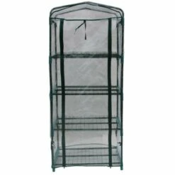 VENTE-UNIQUE.COM Mini Serre De Jardin Serre à Tomates Souple De 0,35 M² - Structure En Acier - TIGRIDIA - Vert -France Serre de jardin Soldes 2022 55884832 3